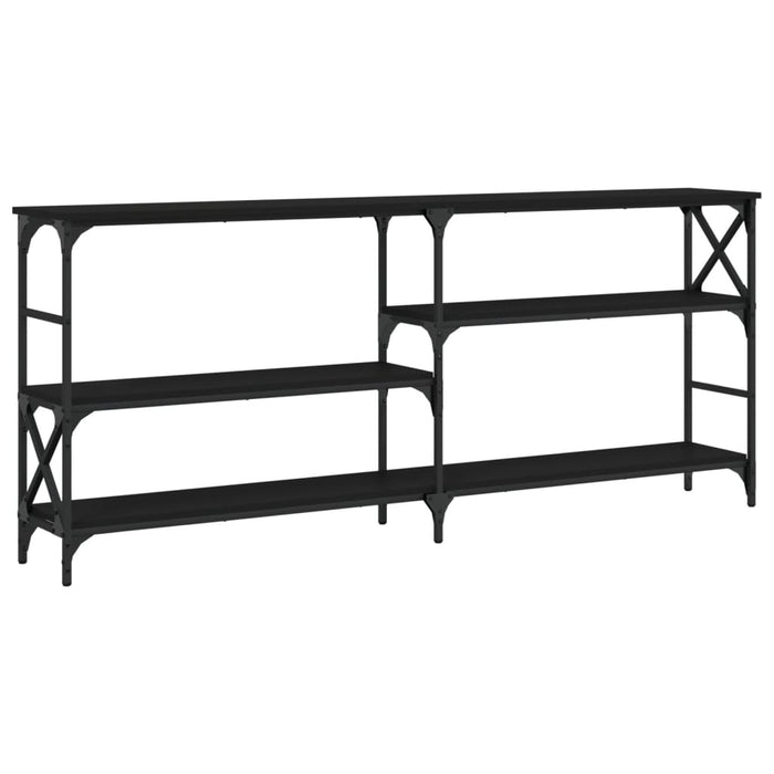 Măsuță consolă, negru, 180x29x76,5 cm, lemn compozit WALTI
