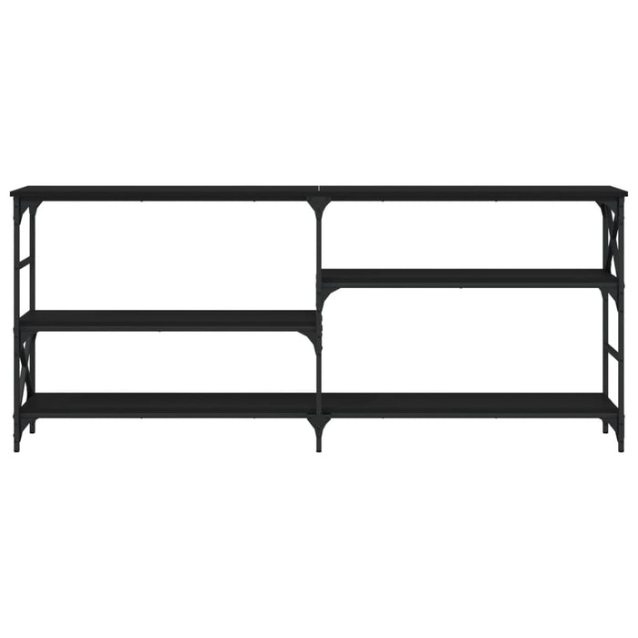 Măsuță consolă, negru, 180x29x76,5 cm, lemn compozit WALTI