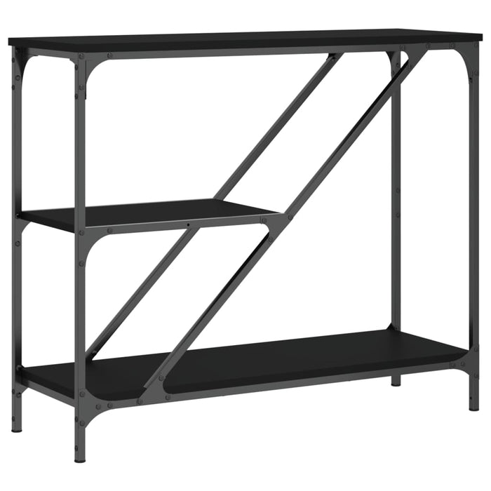 Măsuță consolă, negru, 88,5x30x75 cm, lemn prelucrat WALTI