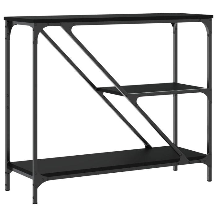 Măsuță consolă, negru, 88,5x30x75 cm, lemn prelucrat WALTI