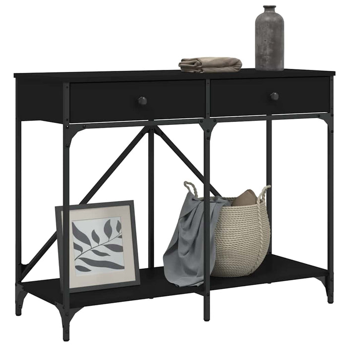 Măsuță consolă, negru, 100x39x78,5 cm, lemn compozit - WALTI WALTI