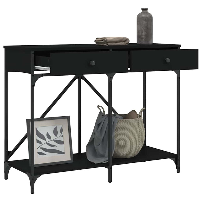 Măsuță consolă, negru, 100x39x78,5 cm, lemn compozit - WALTI WALTI