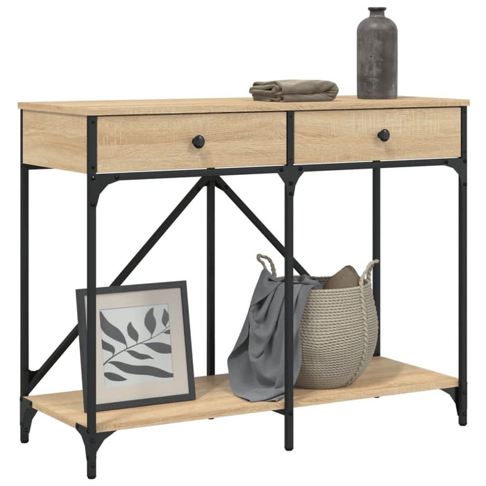 Măsuță consolă, stejar sonoma, 100x39x78,5 cm, lemn prelucrat - WALTI WALTI