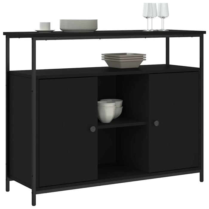 Servantă, negru, 100x35x80 cm, lemn prelucrat WALTI
