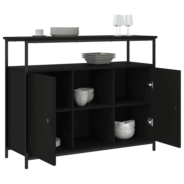 Servantă, negru, 100x35x80 cm, lemn prelucrat WALTI
