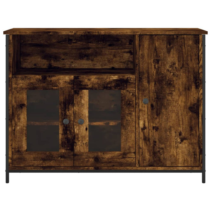 Servantă, stejar fumuriu, 100x35x75 cm, lemn prelucrat WALTI