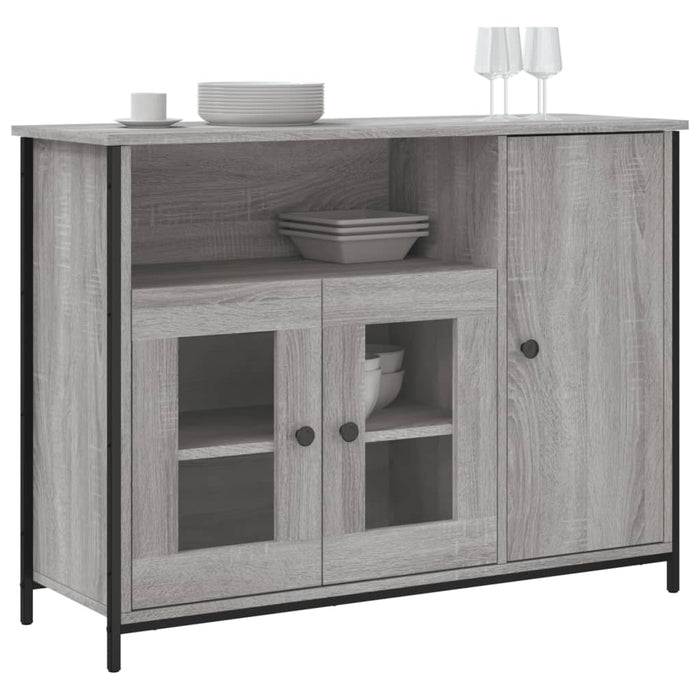Servantă, gri sonoma, 100x35x75 cm, lemn compozit WALTI