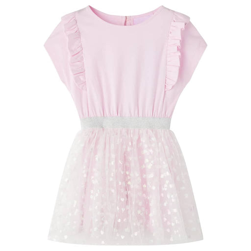 Rochie copii volane, roz deschis, 92 - WALTI WALTI