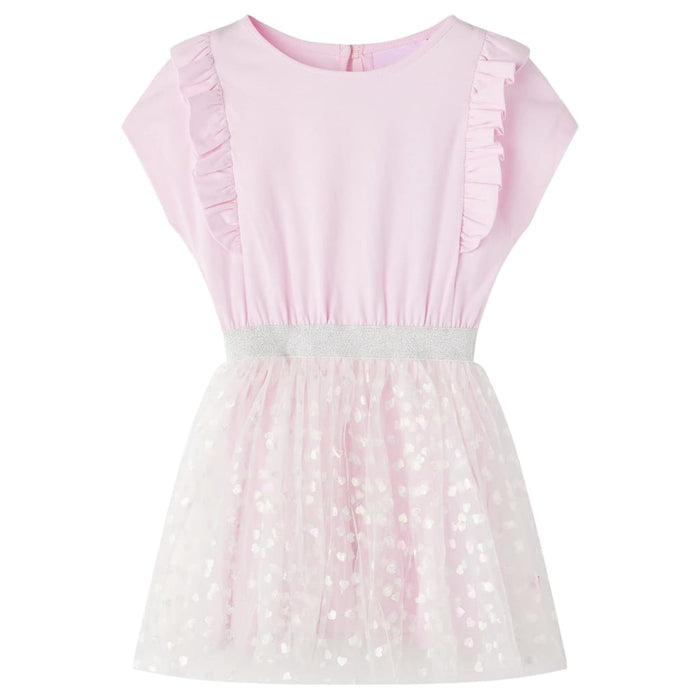 Rochie copii volane, roz deschis, 116 WALTI