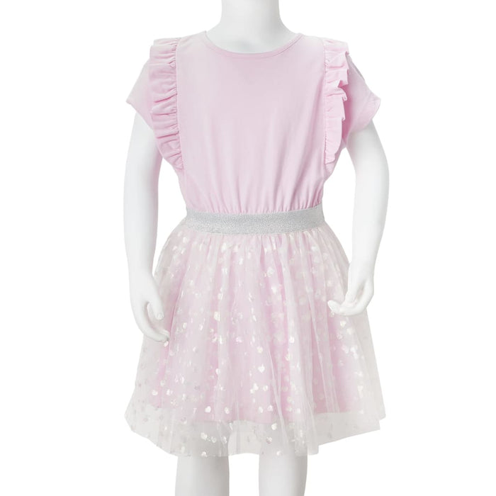 Rochie copii volane, roz deschis, 116 WALTI