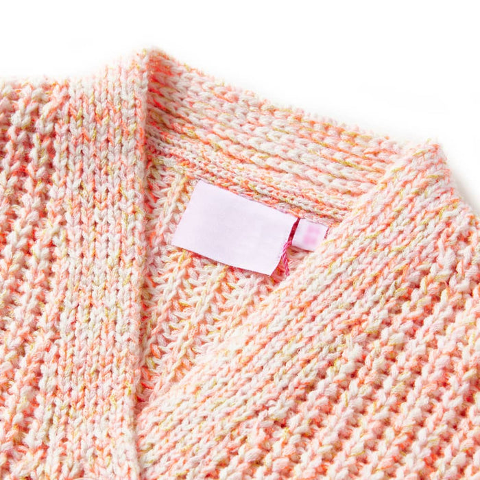 Cardigan copii tricotat roz combinat 104 - WALTI WALTI