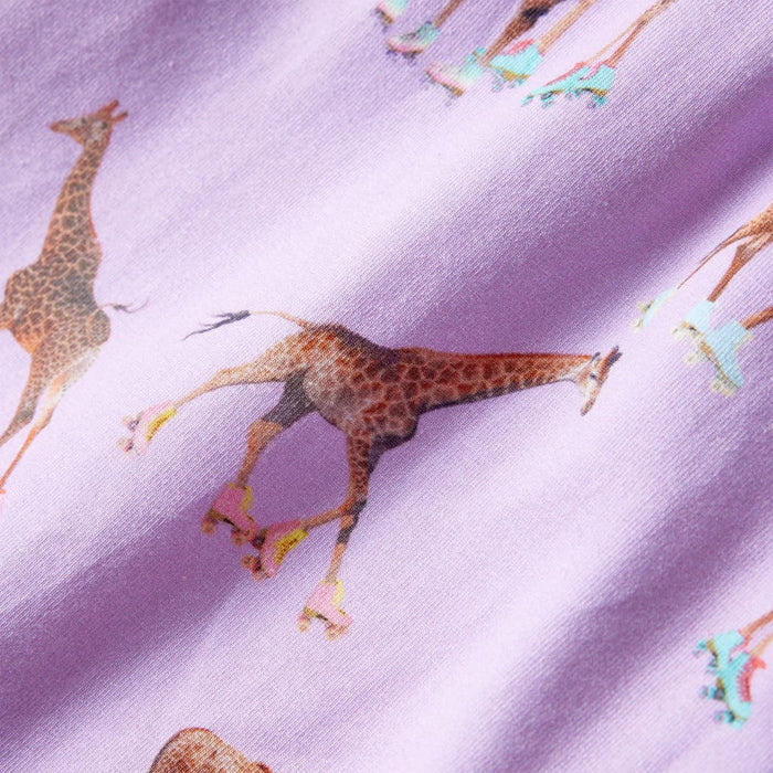 Rochie de copii, mâneci cu volane șnur talie, lila 128 WALTI