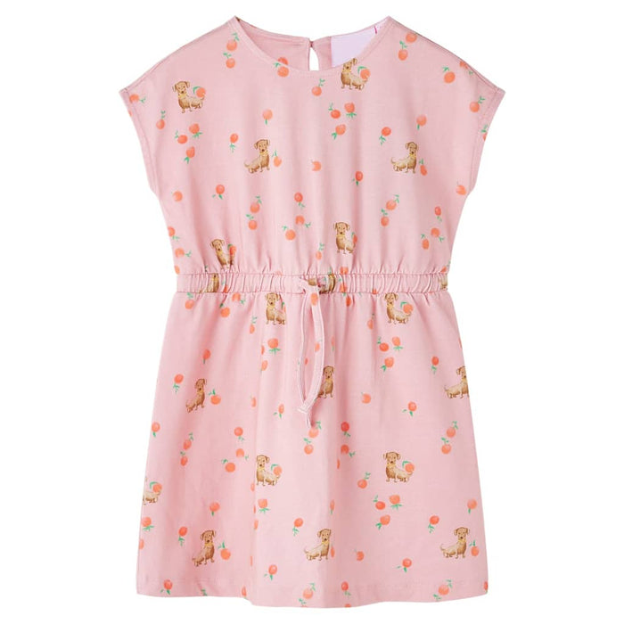 Rochie copii cu șnur, portocaliu deschis, 116 - WALTI WALTI