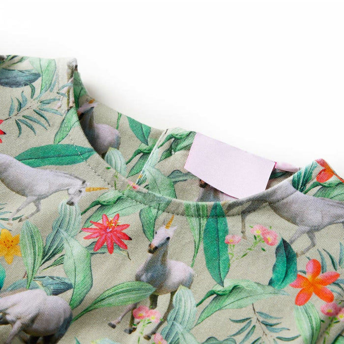 Rochie copii cu mâneci largi kaki deschis 92 - WALTI WALTI