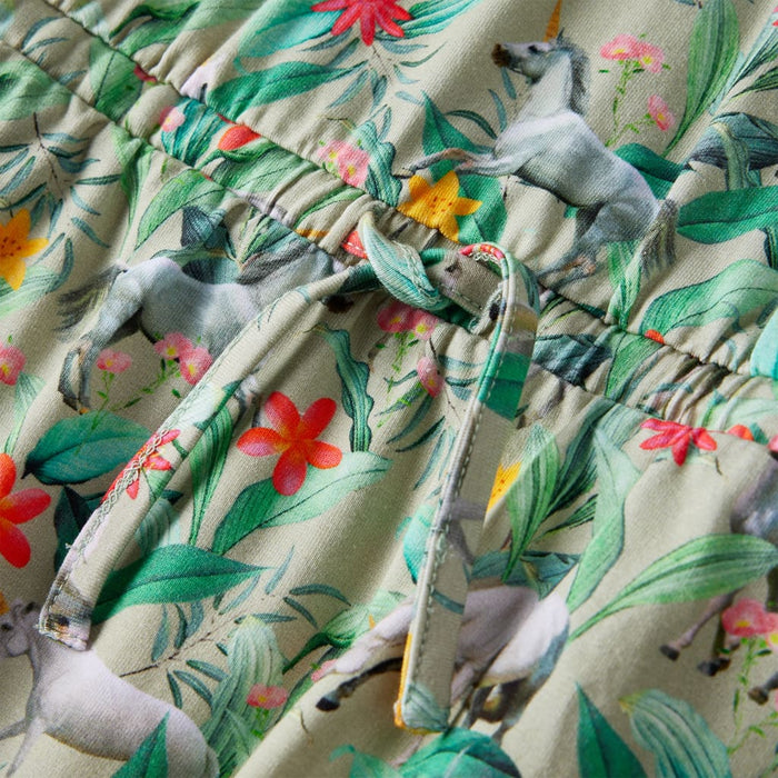 Rochie copii cu mâneci largi kaki deschis 116 - WALTI WALTI