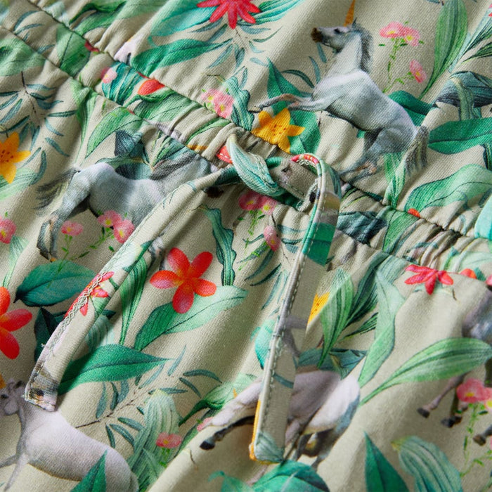 Rochie copii cu mâneci largi kaki deschis 128 - WALTI WALTI