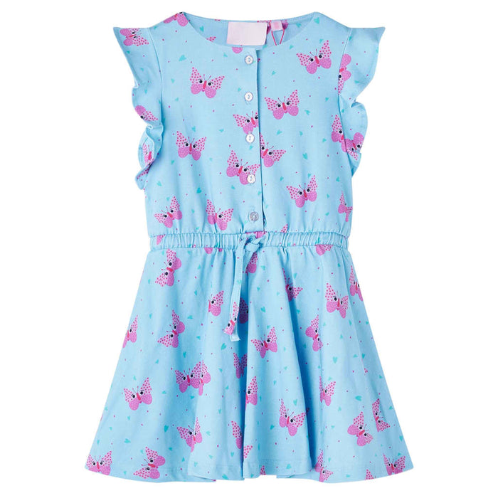 Rochie de copii cu nasturi fără mâneci, albastru 104 - WALTI WALTI