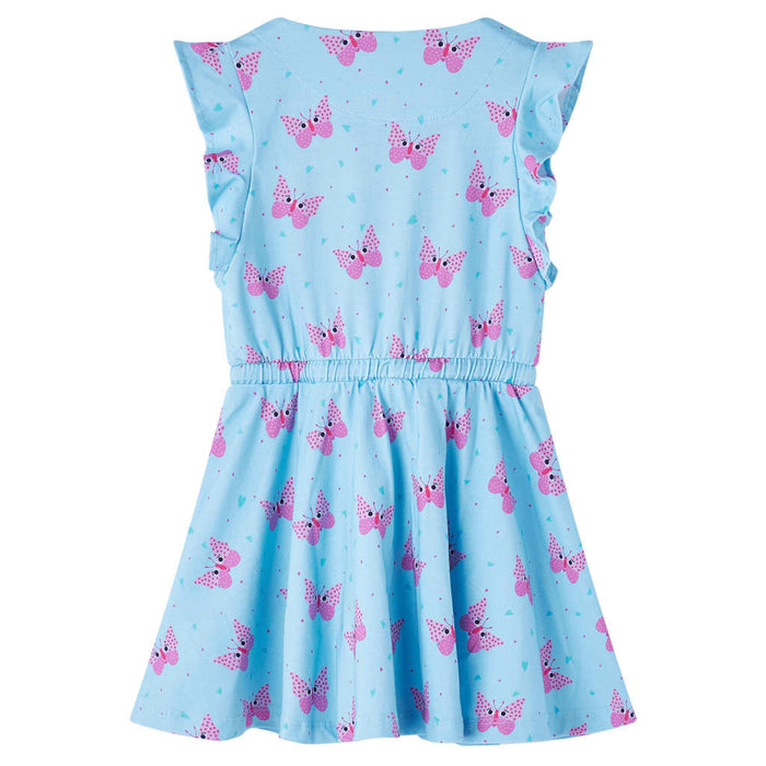 Rochie de copii cu nasturi fără mâneci, albastru 104 - WALTI WALTI