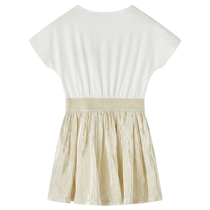 Rochie pentru copii cu mâneci scurte Ecru 116 - WALTI WALTI