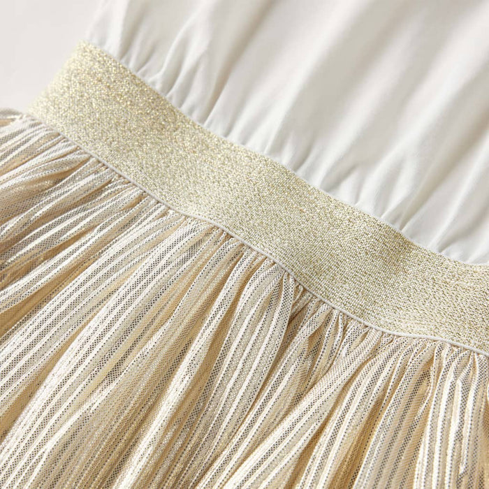 Rochie pentru copii cu mâneci scurte Ecru 128 - WALTI WALTI