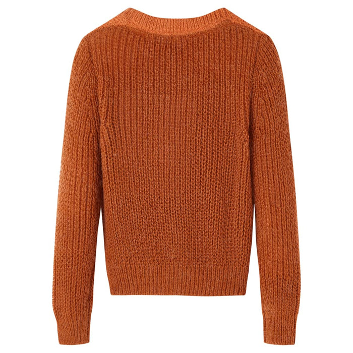 Pulover pentru copii tricotat, coniac, 116 WALTI