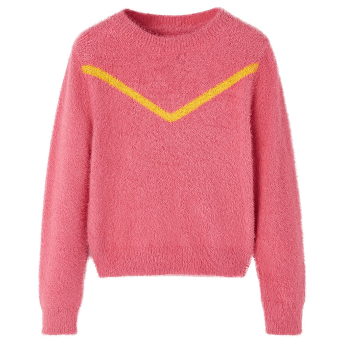Pulover pentru copii tricotat, roz antichizat, 104 WALTI