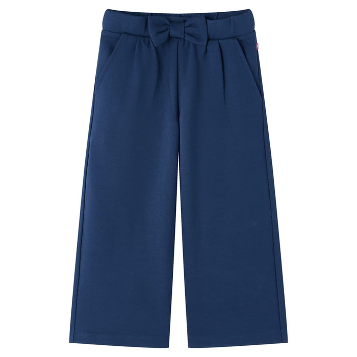 Pantaloni pentru copii cu picioare largi, bleumarin, 128 WALTI