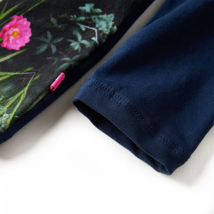 Rochie pentru copii cu mâneci lungi, bleumarin, 104 - WALTI WALTI