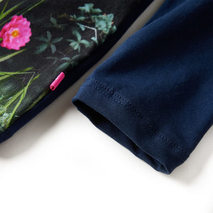 Rochie pentru copii cu mâneci lungi, bleumarin, 128 - WALTI WALTI