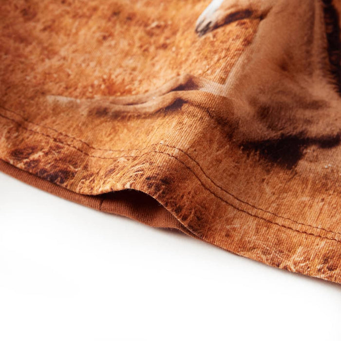 Rochie pentru copii cu mâneci lungi, coniac, 104 - WALTI WALTI