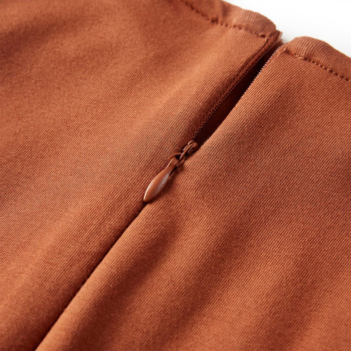 Rochie pentru copii cu mâneci lungi, coniac, 128 - WALTI WALTI