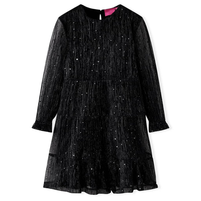 Rochie pentru copii cu mâneci lungi, negru, 104 - WALTI WALTI