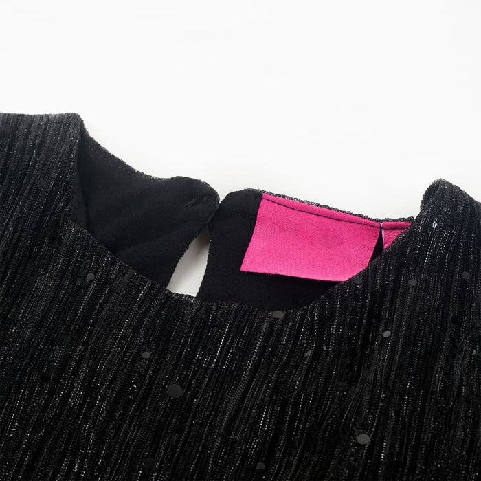 Rochie pentru copii cu mâneci lungi, negru, 116 - WALTI WALTI