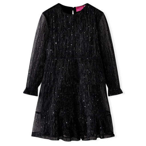 Rochie pentru copii cu mâneci lungi, negru, 128 - WALTI WALTI