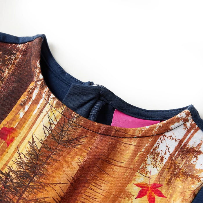 Rochie pentru copii cu mâneci lungi, bleumarin, 128 - WALTI WALTI