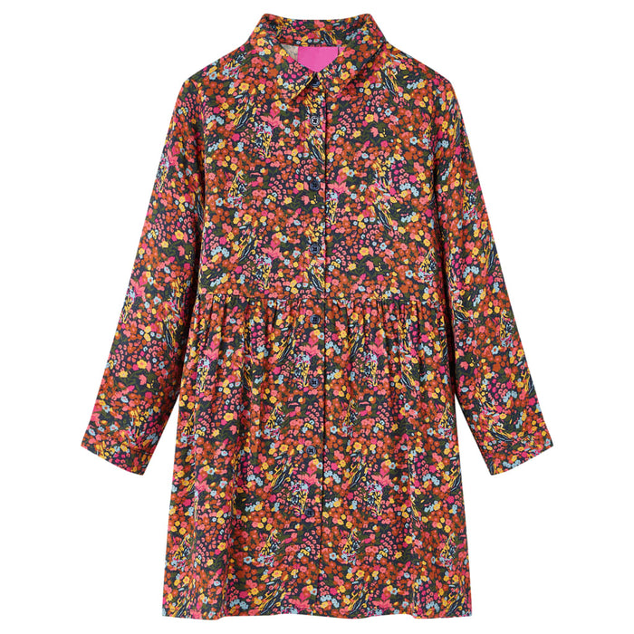 Rochie pentru copii cu mâneci lungi, multicolor, 140 - WALTI WALTI