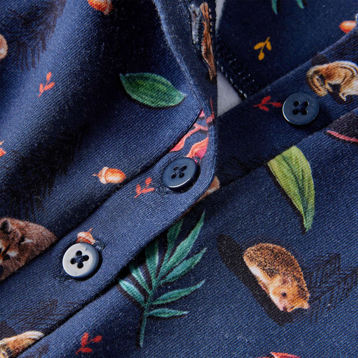 Rochie cu mâneci lungi pentru copii, bleumarin, 92 - WALTI WALTI