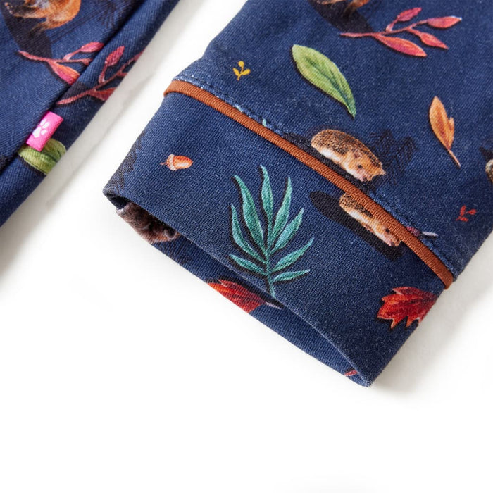 Rochie pentru copii cu mâneci lungi, bleumarin, 104 - WALTI WALTI