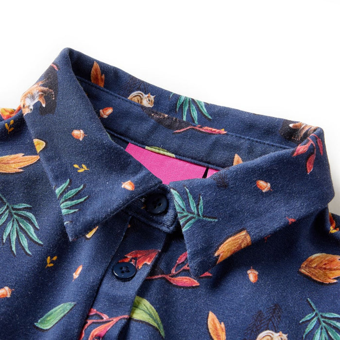 Rochie pentru copii cu mâneci lungi, bleumarin, 116 - WALTI WALTI