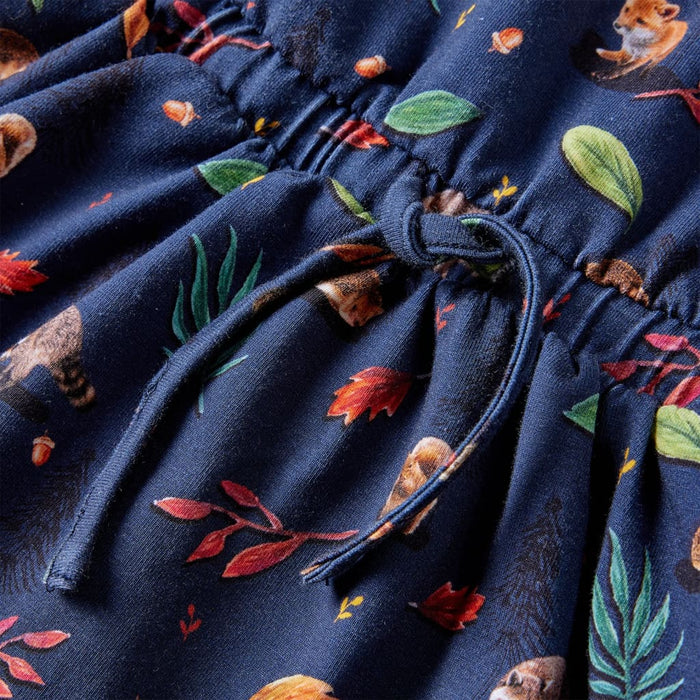 Rochie cu mâneci lungi pentru copii, bleumarin, 140 - WALTI WALTI