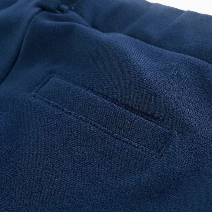 Pantaloni pentru copii cu ornamente negre, bleumarin, 104 WALTI