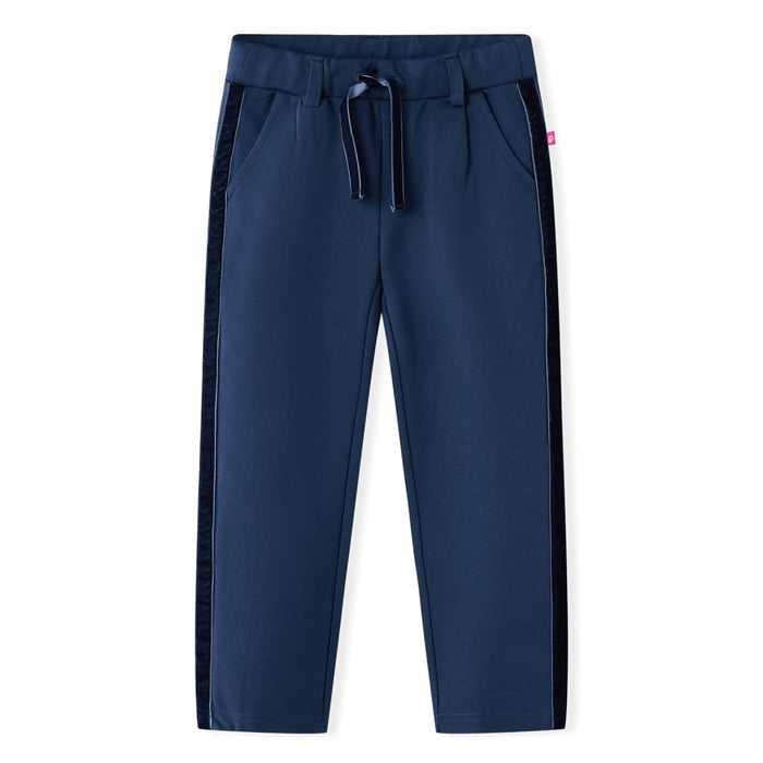 Pantaloni pentru copii cu ornamente negre, bleumarin, 116 - WALTI WALTI