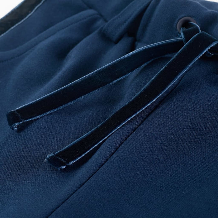 Pantaloni pentru copii cu ornamente negre, bleumarin, 116 - WALTI WALTI