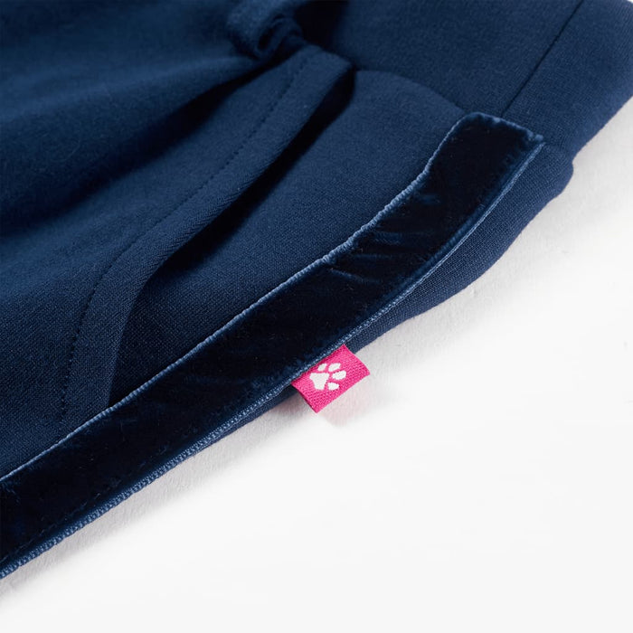 Pantaloni pentru copii cu ornamente negre, bleumarin, 116 - WALTI WALTI