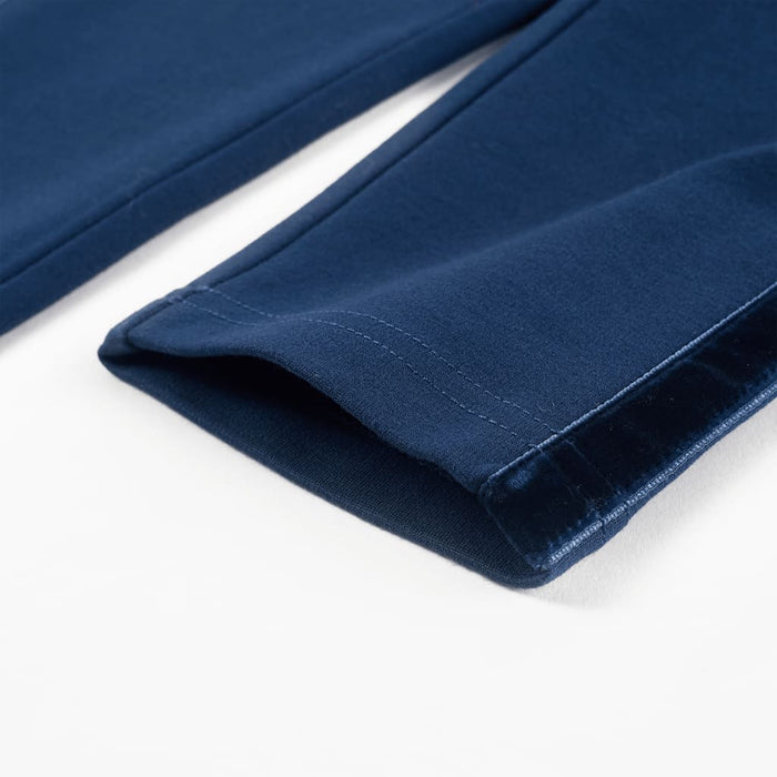 Pantaloni pentru copii cu ornamente negre, bleumarin, 116 - WALTI WALTI
