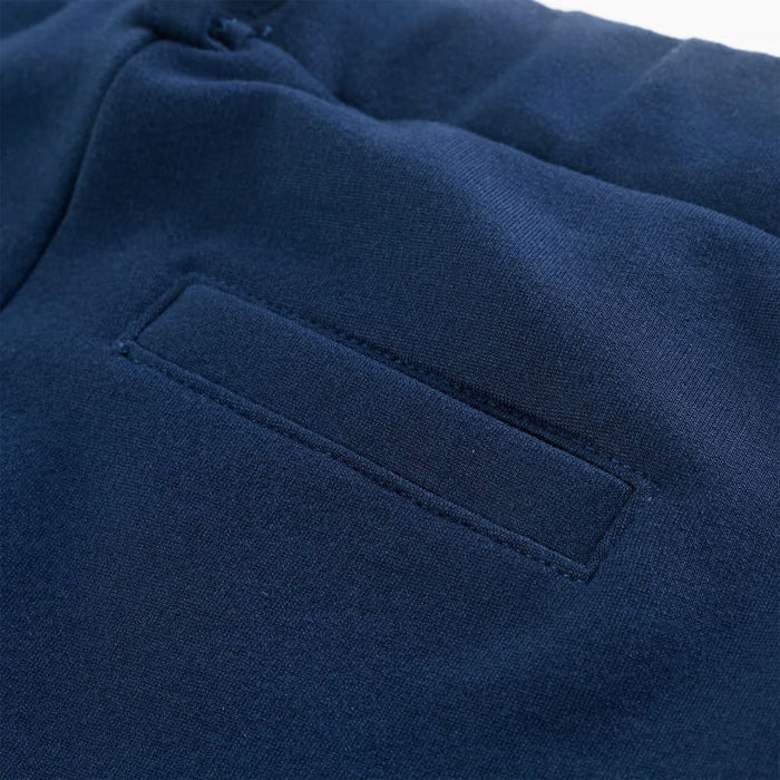 Pantaloni pentru copii cu ornamente negre, bleumarin, 128 WALTI