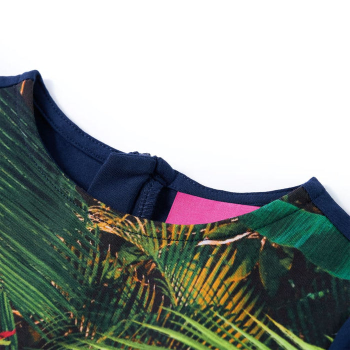 Rochie cu mâneci lungi pentru copii, bleumarin, 92 - WALTI WALTI