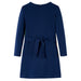 Rochie pentru copii cu mâneci lungi, bleumarin, 128 - WALTI WALTI