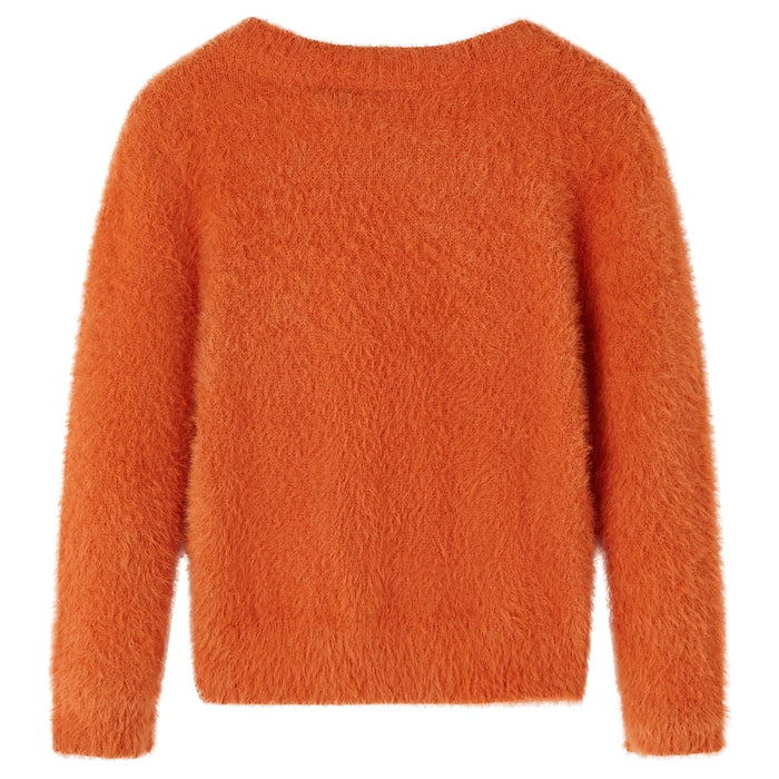 Pulover tricotat pentru copii, portocaliu ars, 92 WALTI