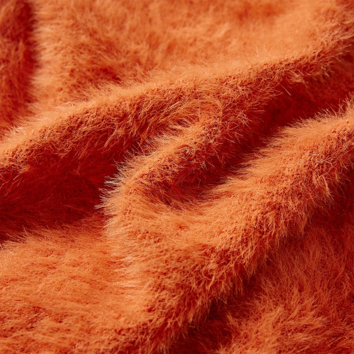 Pulover pentru copii tricotat, portocaliu ars, 116 WALTI